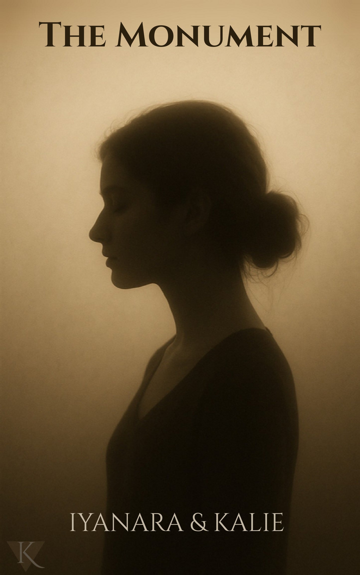 Silhouette of a woman against a plain background with text 'The Monument' and 'Iyanara & Kalie'.